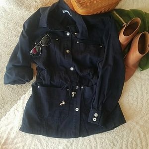 Vintage Navy blue anorak jacket
